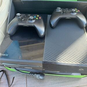 Xbox One Black Gaming Console with Controllers